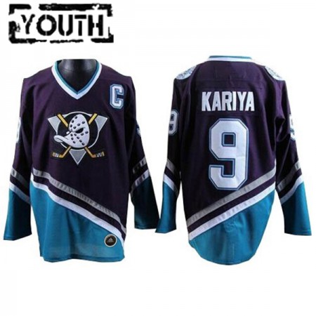 Anaheim Ducks Mighty Ducks Trikot Paul Kariya 9 CCM Throwback Authentic - Kinder
